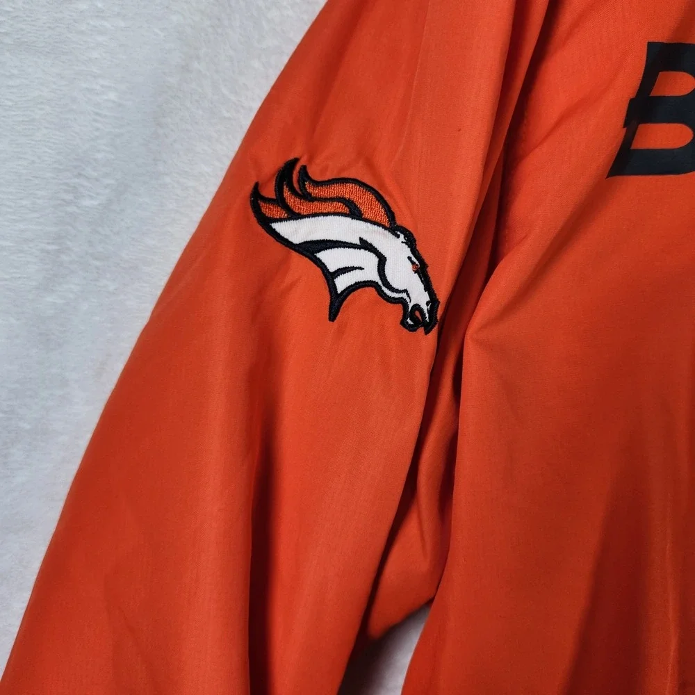NFL‎ Denver Broncos Reversible Hoodie Jacket L Gray Orange AFC Full Zip
